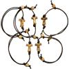 IL SOLE Bracciale Regolabile con Tau San Francesco Assisi E Palline in ULIVO Marrone 15 Pezzi con 1 Certificato di qualità del Materiale Realizzato nelle VICINANZE di Assisi