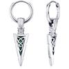REDSUN Orecchini a cerchio a punta di freccia vichinga, orecchini a cerchio Huggie in argento Sterling 925, gioielli celtici a goccia nordici per uomo, donna, unisex, figlio, idea regalo, 25 × 8 mm