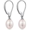 Miaofu Orecchini Perle Donna Perle Orecchini Oro Bianco Diamante Perle Orecchini Miaofu Orecchini Con Perle,Orecchini Cerchio Perle Anallergici Orecchini Perle Pendenti,Argento Perle Goccia Orecchini Donna