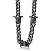 Bestyle Collana da uomo in filo spinato catena a maglia barbazzale spine in acciaio inox Hip-Hop Punk gotico gioielli cubani catena di estensione da uomo