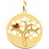 Monde Petit Pendente ciondolo brillante Albero della Vita Oro Giallo 9K - Certificato di garanzia - 2582