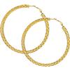 FOCALOOK Orecchini Cerchio Donna Oro 60mm Orecchini Colore Oro Orecchini Cerchio Grande Oro