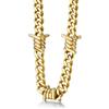 Bestyle Collana da uomo in filo spinato catena a maglia barbazzale spine in acciaio inox Hip-Hop Punk gotico gioielli cubani catena di estensione da uomo