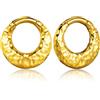 Vankula Piercing per orecchio, in acciaio inox, per uomo e donna, 4 mm, 6 mm, Metallo