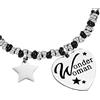Beloved Bracciale da donna, braccialetto in acciaio emozionale con nodini - frasi, pensieri, parole con charms - ciondolo pendente - misura regolabile - incisione