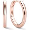 ChicSilver Orecchini a Cerchio Argento 925,14mm Orecchini Donna Oro Rosa