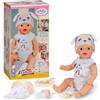 BABY born Lukas con tutina motivo cane, bambola da 36 cm con 7 funzioni per bambini da 1 anno, funziona senza batterie