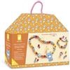 Janod - 4 Gioielli in Legno da Creare Gattini - Kit Creativo Gioielli DIY - attività Manuale Bambini - Sviluppo Motricità Fine e Concentrazione - dai 4 Anni