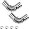 ZIJANG 2 Pezzi Tubo Scarico Riscaldatore Gasolio, ZIJANG 25mm Tubo di Scarico del Riscaldatore Diesel, Tubo Scarico Riscaldatore Diesel Viene Fornito con 4 Clip in Acciaio Inossidabile