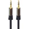 PremiumCord Cavo Jack Stereo HQ da 3,5 mm, Spina Jack da 3,5 mm, Stereojack Maschio-Maschio, Cavo Di Collegamento Audio Cuffie Aux, Schermato, Connettore In Metallo, M/M, Lunghezza 3 m