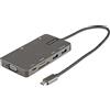StarTech.com Adattatore Multiporta USB C, Mini Docking Station USB Type C a HDMI 4K 30Hz o VGA, Hub USB 3.0 5Gbps (USB A/USB C), 100W Power Delivery, SD/Micro SD, GbE, Cavo 30cm, Space Gray