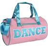 MADISON & DAKOTA Borsone da ballo per ballerine, ragazze, adolescenti e atleti studenteschi, divertente borsone per allenamento di danza per ragazze e ragazzi, Rosa/blu., Small, Borse Bagagli Cilindriche Softside