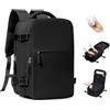 BJLFS Zaino da Viaggio con Sottovuoto Ryanair 40x30x20 Wizzair Bagaglio a mano 40x20x25 Ryanair con Pompa Borse da Cabina per Easyjet 45x36x20 con compressione sottovuoto,Zaino Casual per Laptop