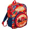 Hot Wheels - Zaino grande per bambini, per scuola e viaggi, con scomparto per bottiglia, motivo: macchine, Rosso, Taglia unica