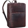 STILORD 'Nicolo' XXL Zaino Uomo Pelle Porta Pc 17 Pollici Zaini Donne Grande Vintage - Backpack con Molti Scomparti - Zainetto Lavoro Uomini Cuoio Autentico para Viaggio, Colore:cognac marrone scuro