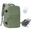 BJLFS Zaino da Viaggio con Sottovuoto Ryanair 40x30x20 Wizzair Bagaglio a mano 40x20x25 Ryanair con Pompa Borse da Cabina per Easyjet 45x36x20 con compressione sottovuoto,Zaino Casual per Laptop