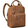 STILORD Zane Premium Zaino per il Tempo Libero da Donna in Pelle Medio-Grande - Ideale Come Zaino da Viaggio Con Porta Trolley - Zaino Vintage in Vera Pelle 12 Pollici Colore:tan marrone - scuro