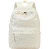 LEDAOU Zaino per adolescenti e ragazze, zaino per la scuola, grande zainetto per libri, scuola elementare, liceo, borsa leggera per laptop, per ragazze, donne, casual, viaggi, Leopardo bianco, L