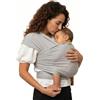 Boba Marsupio Avvolgente, Serenity Grigio Chiaro - Originale Fascia Elastica Per Neonati, Perfetta Per Neonati E Bambini Fino A 35 Libbre
