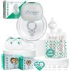MAMASHY Plus BOX - Tiralatte Elettrico Indossabile Silenzioso con 6 Taglie, 20 Sacchetti Latte, 2 Coppette Raccogli Latte, 5 Adattatori BPA‑Free, Allattamento Neonato, Portatile, Accessori Inclusi