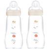 MAM, Feel Good Glass, biberon in vetro, della capacità di 260 ml, 2 pezzi, 67036700