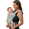 Boba Auri Marsupio Neonato - Jacquard Pied de Poule, 3 Posizioni Ergonomiche (Fronte Mamma/Fronte Mondo/Schiena), Posizione a M con Seduta Regolabile (3,2-20 kg)