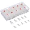 Sikeydels 500 Pezzi Acrilico Artificiale Unghie Finte Punte Unghie Finte Finte Punte per Unghie Finte Punte per Unghie Con Scatola Per Donna Ragazza