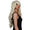 OKVGO Parrucca da donna, capelli lunghi e ricci, biondo chiaro, naturale, per cosplay, feste e uso quotidiano