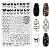 RUNRAYAY Stamper per unghie a farfalla con fiocco, stampino per nail art con fiocco, stencil per nail art con stampa, stampini per unghie in acciaio inossidabile, stampini per manicure