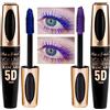 HISUNBEN Mascara viola impermeabile, 10 ml, resistente all'acqua, a lunga durata, volumizzante, per Natale, Halloween, feste, matrimoni (Tubo nero - Viola-Blu)