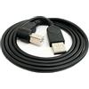 System-S Cavo USB 2.0 100 cm tipo B maschio a maschio A adattatore angolare nero