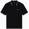 Armani Exchange Polo da Uomo, a Maniche Corte, con Logo a Tre Pulsanti, Colore Nero, XS, Nero, XS