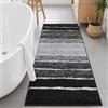 SHACOS Tappetino per Bagno Antiscivolo 60 x 120 cm, Tappeto Morbido e Lavabile, Tappeti Microfibra Assorbente, Nero