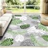 FTCJWL Tappeto Cameretta Bambina 160x230cm Con Stampe Botaniche verde Tappeto Scendiletto per Camera Da Letto, Soggiorno，Sala Da Pranzo, Ufficio，Corridoio, Comodino-Verde