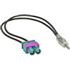tomzz Audio 1503-015 Doppia spina adattatore antenna Fakra (M) a spina DIN (M) 150 Ohm compatibile con Audi Seat Skoda Fiat Mercedes Peugeot VW