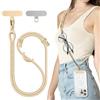 SURPHY Cordino per Cellulare da Polso, Patch Universale*2, Cordino per Telefono in Bicolore Regolabile,Adatto per iPhone/Samsung/Xiaomi/Redmi e Qualsiasi Custodie per Smartphone,Khaki