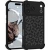 Nuxiady Cover per iPhone 17 Pro Max Sottile Silicone Custodia Antiurto Case Aesthetic Motivo Disegni Antigraffio Bumper Cover per iPhone 17 Pro Max, Leopardo-Nero