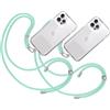 TBOC 2X Cordino Catenella Laccio Strap Porta Cover [Verde Acqua] per Telefono Cellulare da Collo - Tracolla Catenina Cordini da Phone Cellulari Telefoni Accessori Universale Laccetti Donna Uomo