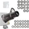 DFCINE Mini snoot ottico Gobos accessori, forma riflettore snoot compatibile con GodoxA ML100BI, ML100R, Nanlitee FC-60B, FC-120B ZY Molus X100, CX100 con 33Gobos.