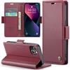 Rerzoiro Cover per iPhone 13 Mini Custodia Portafoglio [Blocco RFID] Premium Pelle PU Wallet Case Flip Libro con Porta Carte Slot Supporto Flip Case per iPhone 13 Mini, Rosso