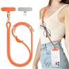 SURPHY Cordino per Cellulare da Polso*1, Patch Universale*2, Cordino per Telefono in Bicolore Regolabile,Adatto per iPhone/Samsung/Xiaomi/Redmi e Qualsiasi Custodie per Smartphone,Arancione