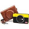 Rieibi Kodak Mini Shot 2 Retro Custodia, PU Custodia Protettiva in Pelle Per Vecchia Versione Kodak C210R Mini Shot 2 Retro 2-in-1 Fotocamera/Stampante Istantanea Portatile con Tracolla