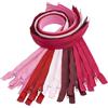 Aerzetix - Set di 10 Cerniere Lampo a Spirale N°5 65cm separabili con cursore - in Metallo Nylon Poliestere - tonalità Rosa - per Cucito Artigianato creazioni Tessili