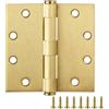 Design House 189662 - Cerniera angolare angolare per porta, 11,4 cm, in ottone satinato, standard 4,5 x 4,5