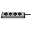 EHMANN 0200x00042305 - Ciabatta elettrica universale a 4 prese, cavo da 5 m