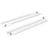 cyclingcolors 2x Guida a rulli per cestello scorrevole per armadio/guardaroba, mobile in legno spesso 18 mm, largo 26 mm, profondo 472 mm, alto 26 mm, bianco
