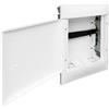 LEGRAND, Practibox S Multimedia 135722 - Divisore a parete con porta, 2 x 12 moduli, 4 x 2 moduli per prese dati e telefono, 2 x 2 moduli per prese elettriche, presa pretagliata, bianco