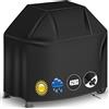 Aicharynic Copertura Barbecue Impermeabile, Copri Barbecue Tessuto 420D Oxford Anti-UV Prova A prova vento per Adatto per Esterno Giardino Cortile con Borsa portaoggetti coulisse (105x49x102cm Nero)