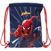 safta SPIDERMAN - Zaino a sacco piatto Junior, ideale per bambini di diverse età, comodo e versatile, qualità e resistenza, 26 x 34 cm