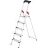 Hailo ProfiStep XXL, 5 gradini, 1.84 m - Scalandrino in alluminio con cavalletto - Altezza stimata operativa 2.60 m